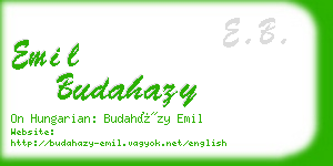 emil budahazy business card